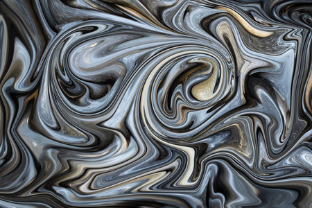 Grey and blue tone rippled oil paint wave form, brightness ranged from lightness to darkness tones...