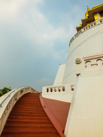 View  Stick to the paradigm  pathway golden mountain1の写真素材