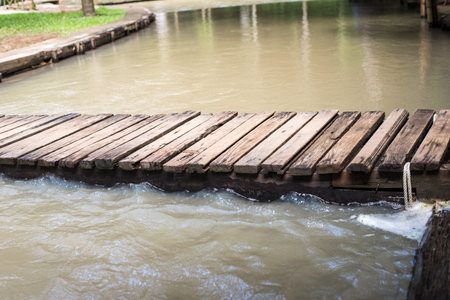 wood bridgeの写真素材