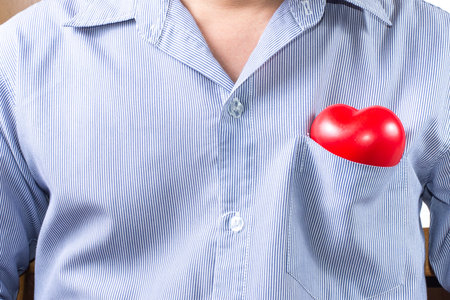 The heart in pocket, love in pcoketの写真素材