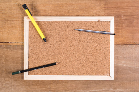 Mix of office supplies and gadgets , desktop conceptの写真素材