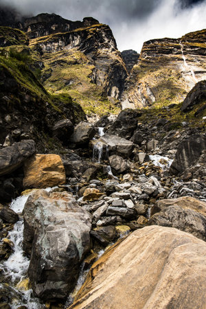 Annapurna mountain rangeの写真素材