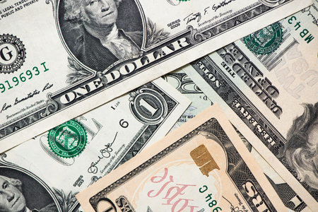 American dollar, banknote background