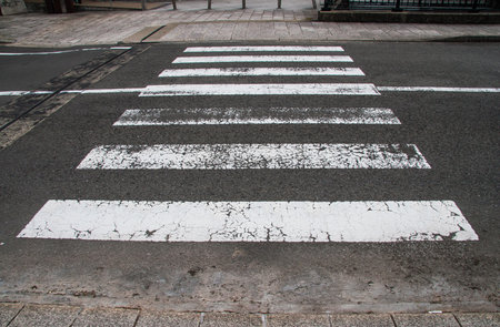 Crosswalk in the cityの写真素材