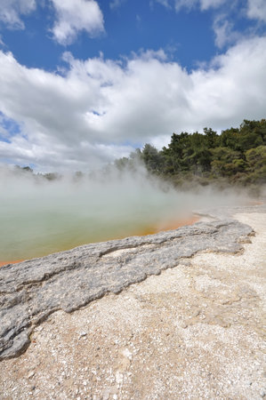 Wai-O-Tapu in Rotorua, New Zealandの写真素材