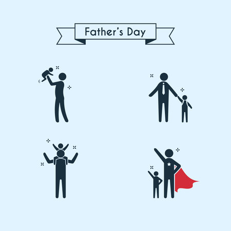 Icon vector set for father's dayのイラスト素材