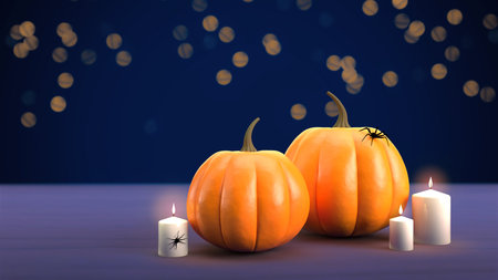 3D illustration Halloween backgroundの写真素材