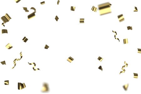 3D rendering flying confetti illustrationの写真素材