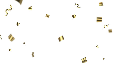 3D rendering flying confetti illustrationの写真素材