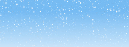 Vector illustration of snow background on blueのイラスト素材