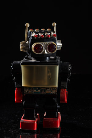 Black vintage robotの写真素材