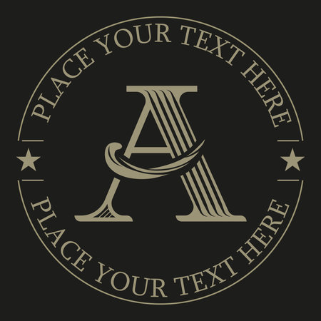 Alphabetic logo design with elegent design and typography vectorのイラスト素材