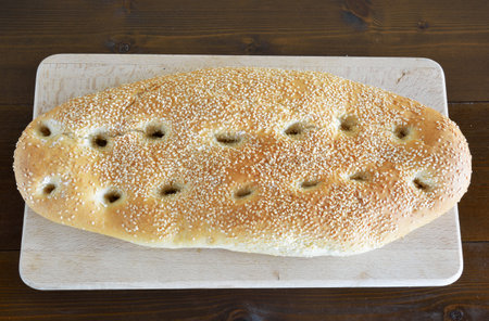 Lagana, traditional bread baked only on Clean Monday