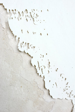 Background of white peeling paintの写真素材