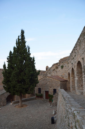 Inside view of the well preserved Palamidi fortress in Nafplio, Greeceの写真素材
