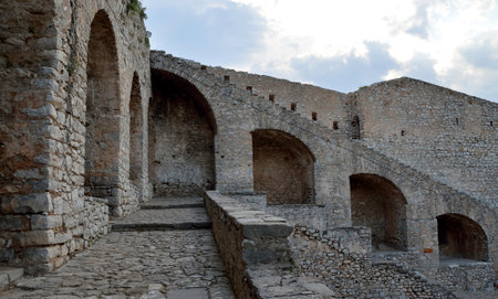 Inside the Palamidi fortress in Nafplio, Greeceの写真素材