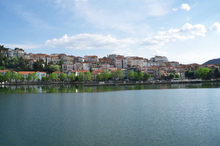 Kastoria lakeside , view from lakeの写真素材