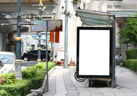 Blank advertise display on the street.の写真素材