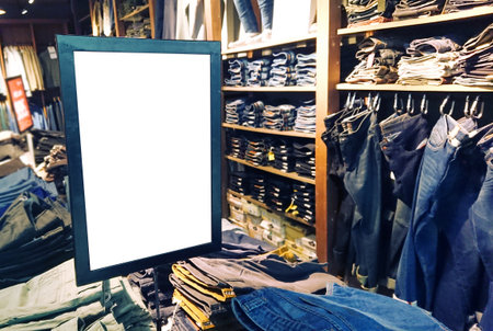 Blank price board cloth shopの写真素材