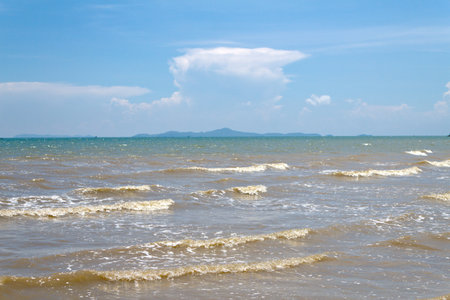 Sea and blue sky background. の写真素材