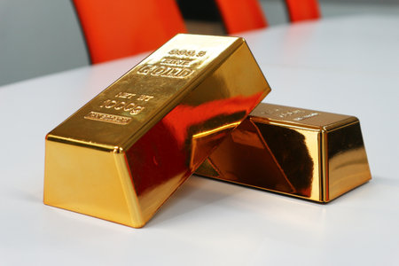Gold barの写真素材