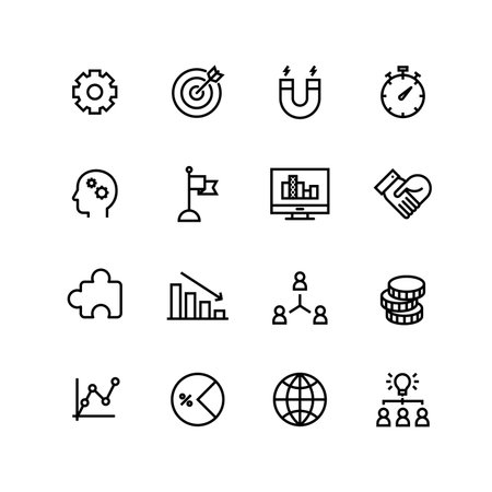 Office Business Finances Icon Setのイラスト素材