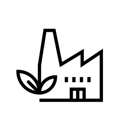 Factory Recycle Environment Eco Iconのイラスト素材