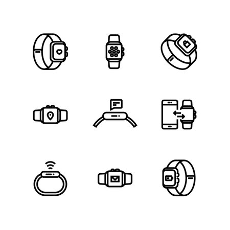 Smart Watch Icon Setのイラスト素材