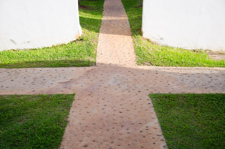 Crossroads of walking streetの写真素材