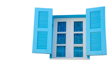 blue windowの写真素材