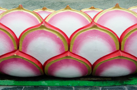 Stucco of  pink lotusの写真素材