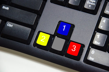keybord mean number 1 2 3の写真素材