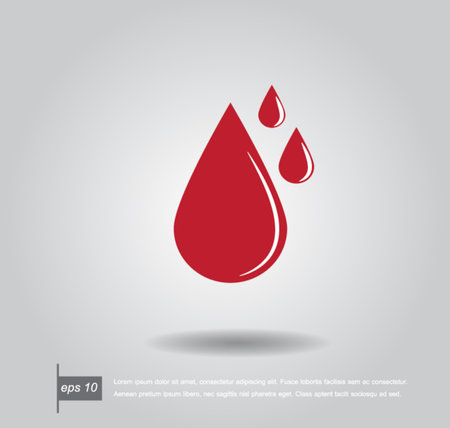 shaped blood drop vector iconのイラスト素材