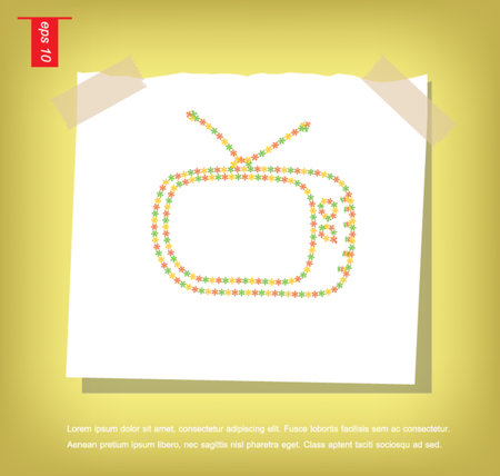 television line iconのイラスト素材