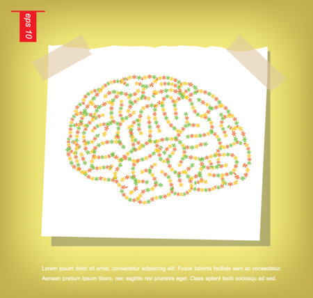 brain lineのイラスト素材