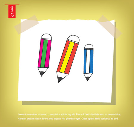 pencils iconのイラスト素材
