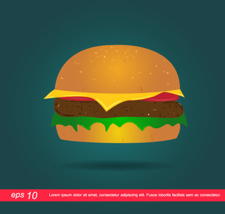 hamburger vector iconのイラスト素材