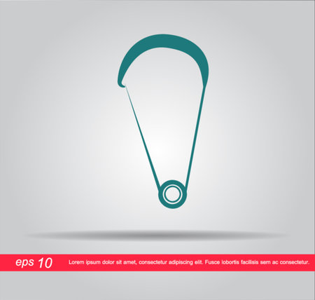 safety pin iconのイラスト素材