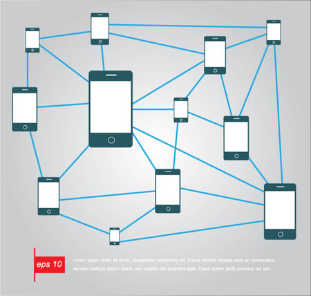 phone network vector iconのイラスト素材