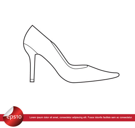 High-heel shoes vector iconのイラスト素材