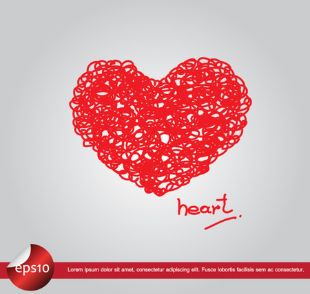 heart love writing vector iconのイラスト素材