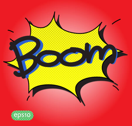 boom text comicのイラスト素材