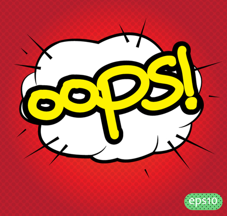 oops text comicのイラスト素材