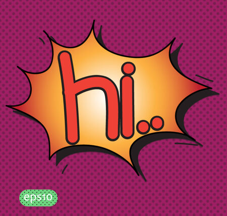 hi text comic vector iconのイラスト素材