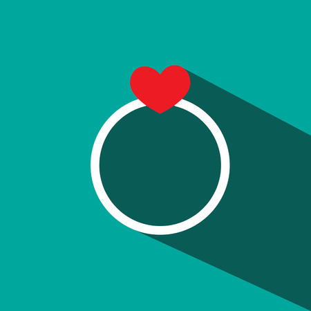 ring of heart vectorのイラスト素材