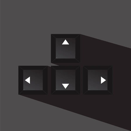 key arrow vectorのイラスト素材