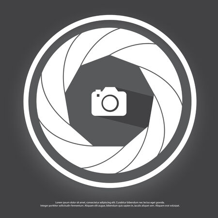 camera and lens concept vectorのイラスト素材