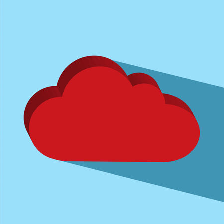 red cloud vector iconのイラスト素材