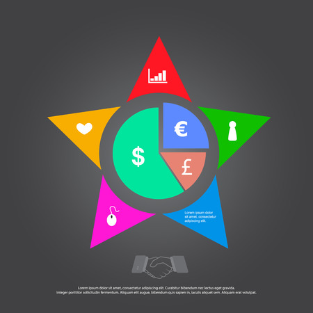 business concept icon presentation with starのイラスト素材