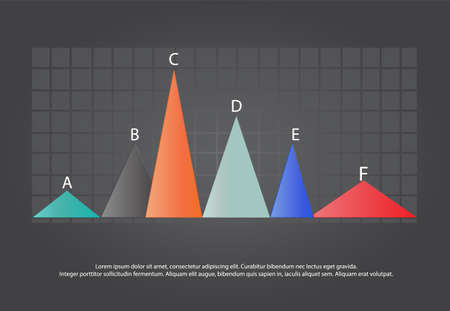 triangle graph vectorのイラスト素材